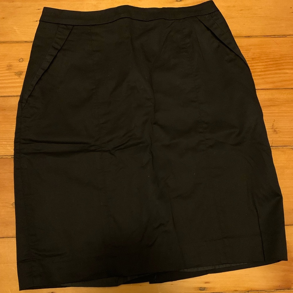 Black Pencil Skirt with Pockets
